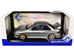 1998 Subaru Impreza 22B RHD (Right Hand Drive) Silver Metallic with Gold Wheels 1/18 Diecast Model Car by Solido