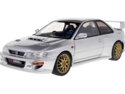 1998 Subaru Impreza 22B RHD (Right Hand Drive) Silver Metallic with Gold Wheels 1/18 Diecast Model Car by Solido