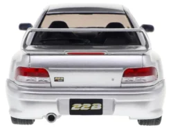 1998 Subaru Impreza 22B RHD (Right Hand Drive) Silver Metallic with Gold Wheels 1/18 Diecast Model Car by Solido