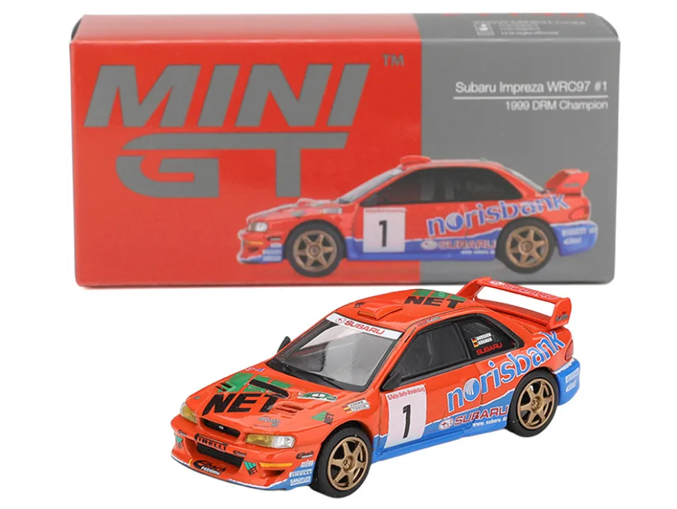 Subaru Impreza WRC97 #1 Armin Kremer - Fred Berssen Champion "Deutsche Rallye Meisterschaft (DRM)" (1999) Limited Edition 1/64 Diecast Model Car by Mini GT
