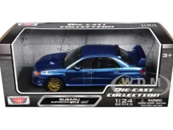 Subaru Impreza WRX STi Blue 1/24 Diecast Car Model Motormax 73330