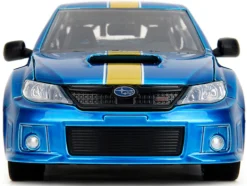 2012 Subaru Impreza WRX STI Blue Metallic with Graphics and Sonic The Hedgehog Diecast Figure