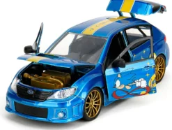 2012 Subaru Impreza WRX STI Blue Metallic with Graphics and Sonic The Hedgehog Diecast Figure