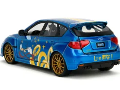 2012 Subaru Impreza WRX STI Blue Metallic with Graphics and Sonic The Hedgehog Diecast Figure