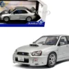 2004 Subaru Impreza WRX STI RHD (Right Hand Drive) Premium Silver Effect 1/18 Diecast Model Car by Solido