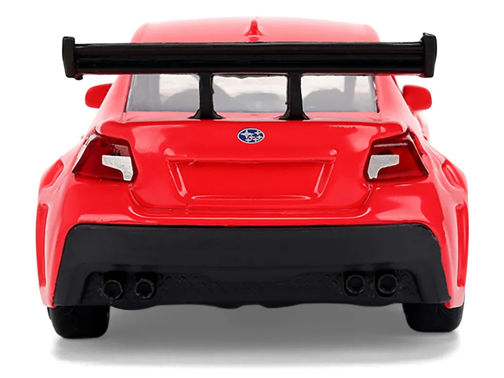 2016 Subaru WRX STI Red with "Knuckles" Graphics "Sonic the Hedgehog" (1991) Video Game "Hollywood Rides" Series 1/32 Diecast Model Car by Jada