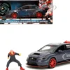 2016 Subaru WRX STI Widebody Dark Blue and Yuji Itadori Diecast Figure "Jujutsu Kaisen" (2020–2023) TV Series "Anime Hollywood Rides" Series 1/24 Diecast Model Car by Jada