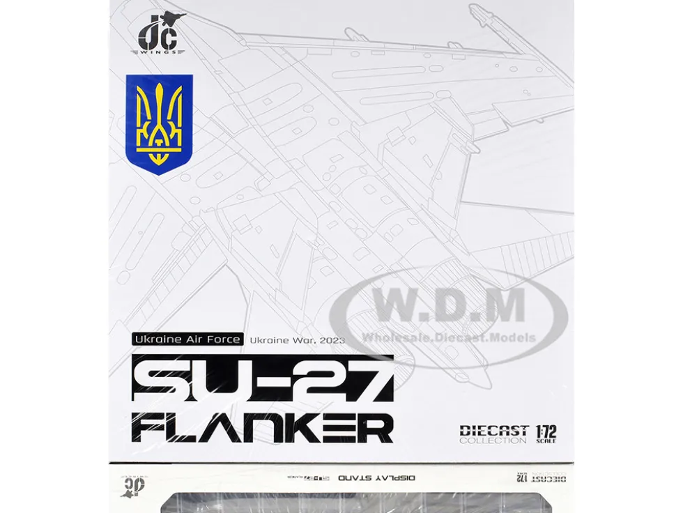 Sukhoi Su-27 Flanker Aircraft "Ukraine War" (2023) Ukrainian Air Forces 1/72 Diecast Model by JC Wings