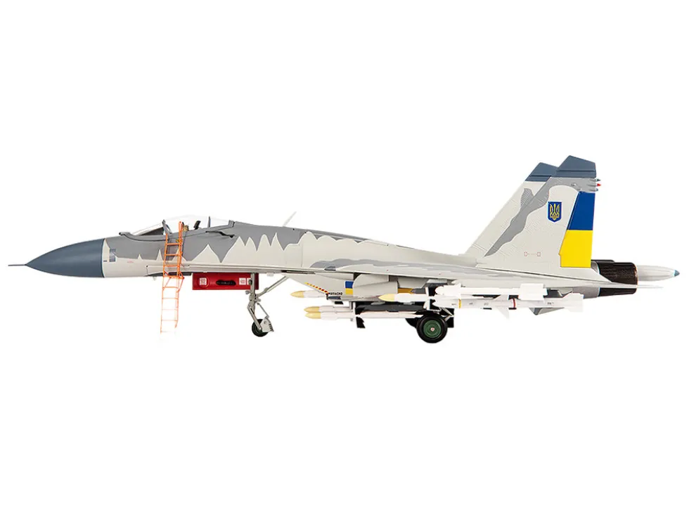 Sukhoi Su-27 Flanker Aircraft "Ukraine War" (2023) Ukrainian Air Forces 1/72 Diecast Model by JC Wings