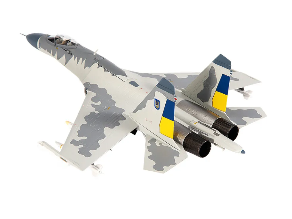 Sukhoi Su-27 Flanker Aircraft "Ukraine War" (2023) Ukrainian Air Forces 1/72 Diecast Model by JC Wings