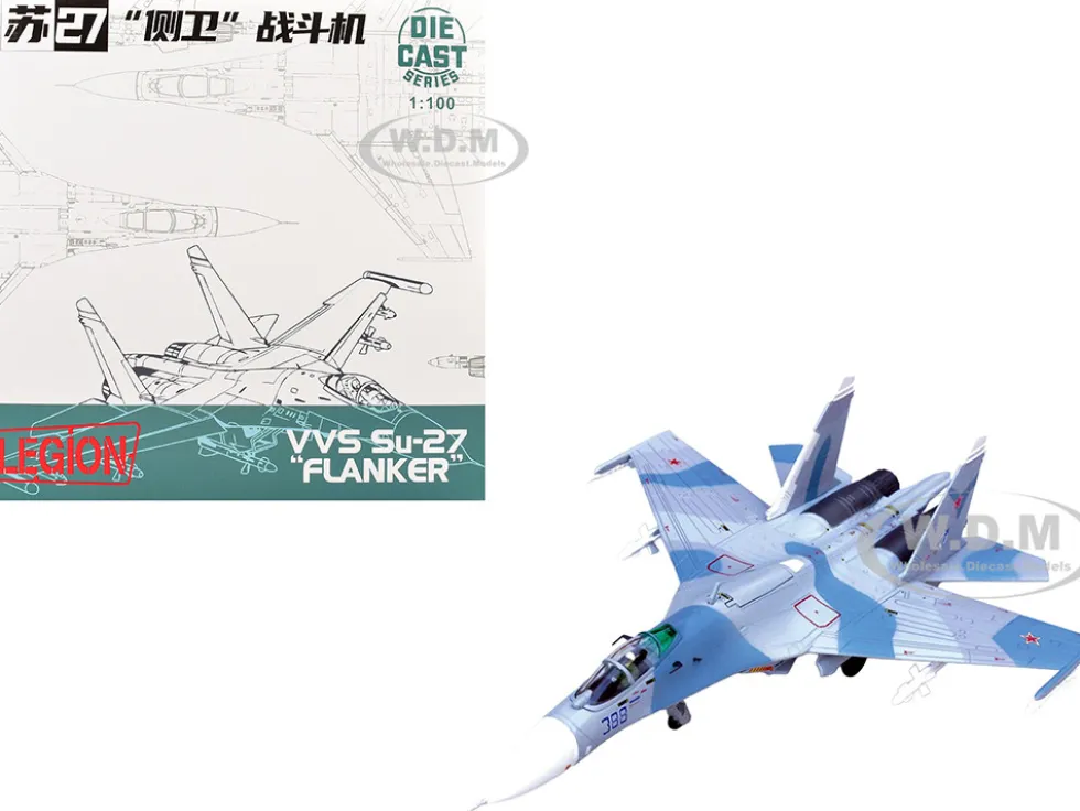 Sukhoi Su-27 Flanker-B Aircraft "Blue 388, Paris Air Show" (1989) Soviet Air Force 1/100 Diecast Model Airplane by Legion