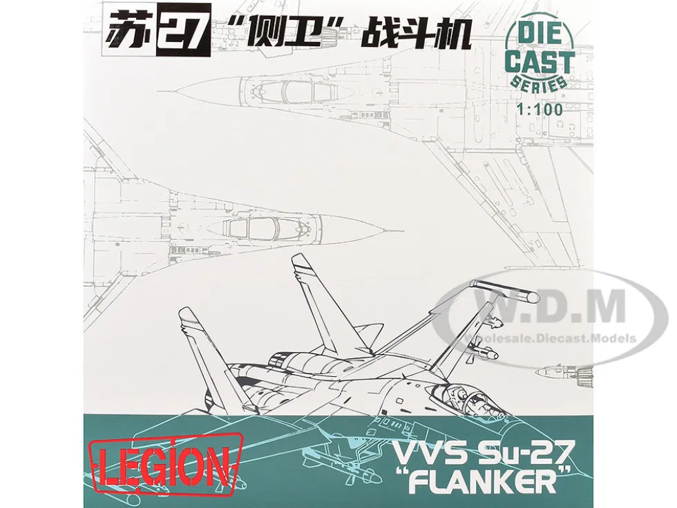 Sukhoi Su-27 Flanker-B Aircraft "Blue 388, Paris Air Show" (1989) Soviet Air Force 1/100 Diecast Model Airplane by Legion