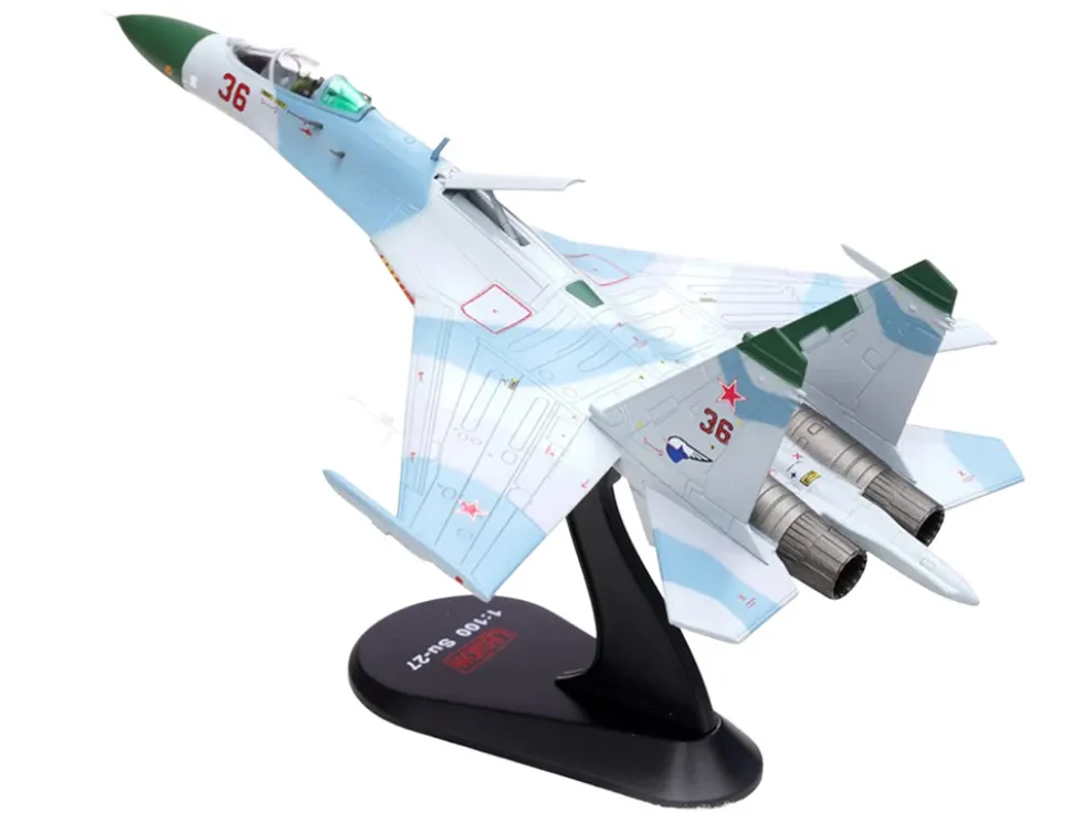 Sukhoi Su-27 Flanker-B Aircraft "Red 36, 941st Fighter Aviation Regiment" (1987) Soviet Air Force 1/100 Diecast Model Airplane by Legion