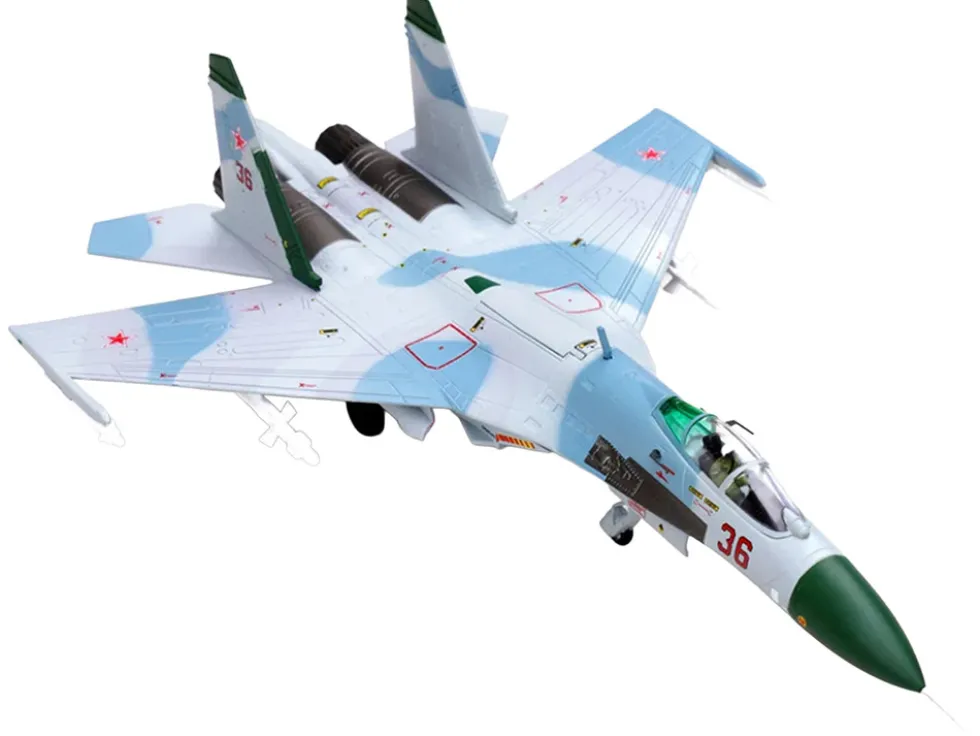 Sukhoi Su-27 Flanker-B Aircraft "Red 36, 941st Fighter Aviation Regiment" (1987) Soviet Air Force 1/100 Diecast Model Airplane by Legion