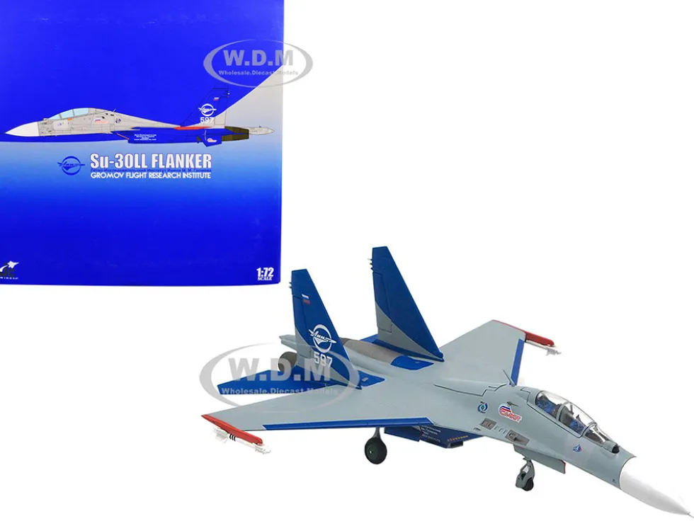 Sukhoi Su 30LL Flanker C Fighter Aircraft Gromov Flight Research Institute Ramenskoye AB Russia 1997 1/72 Diecast Model JC Wings JCW-72-SU30-006