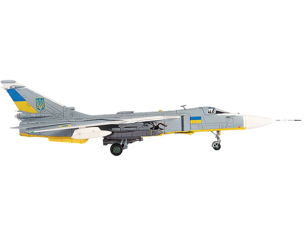 Sukhoi Su-24M Fencer-D Bomber Aircraft "Ukraine War" (2023) Ukrainian Air Force 1/72 Diecast Model by JC Wings