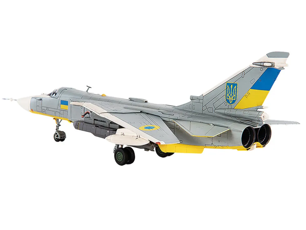 Sukhoi Su-24M Fencer-D Bomber Aircraft "Ukraine War" (2023) Ukrainian Air Force 1/72 Diecast Model by JC Wings