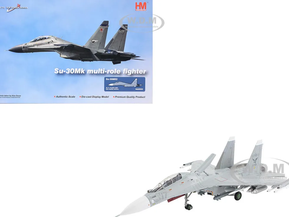 Sukhoi Su-30MK2 Flanker-G Fighter Aircraft "White 17, China" (2022) People's Liberation Army Naval Air Force (PLANAF) "Air Power Series" 1/72 Diecast Model by Hobby Master