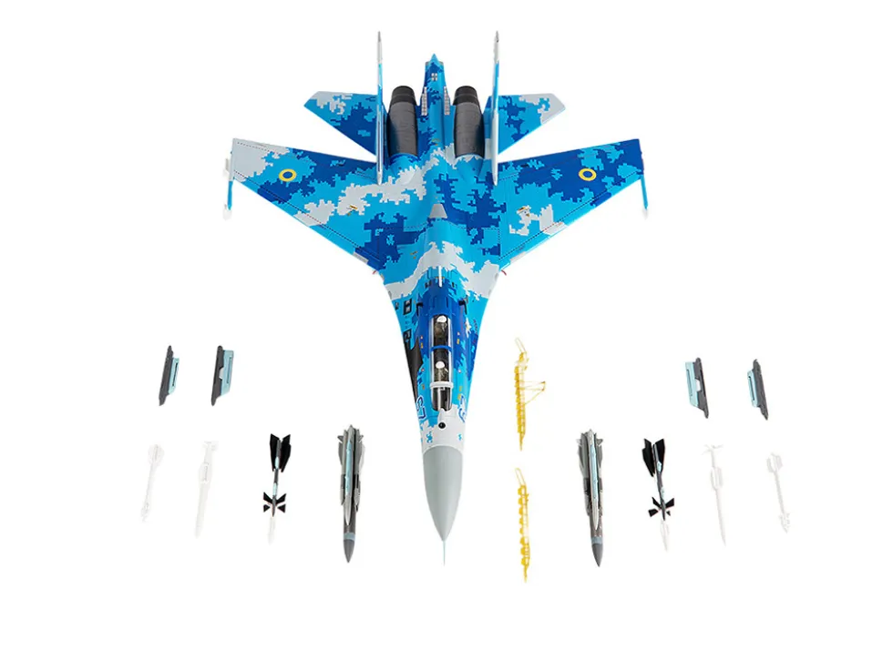 Sukhoi Su-27UB Flanker Aircraft "831st Tactical Aviation Brigade" (2017) Ukrainian Air Forces 1/72 Diecast Model by JC Wings