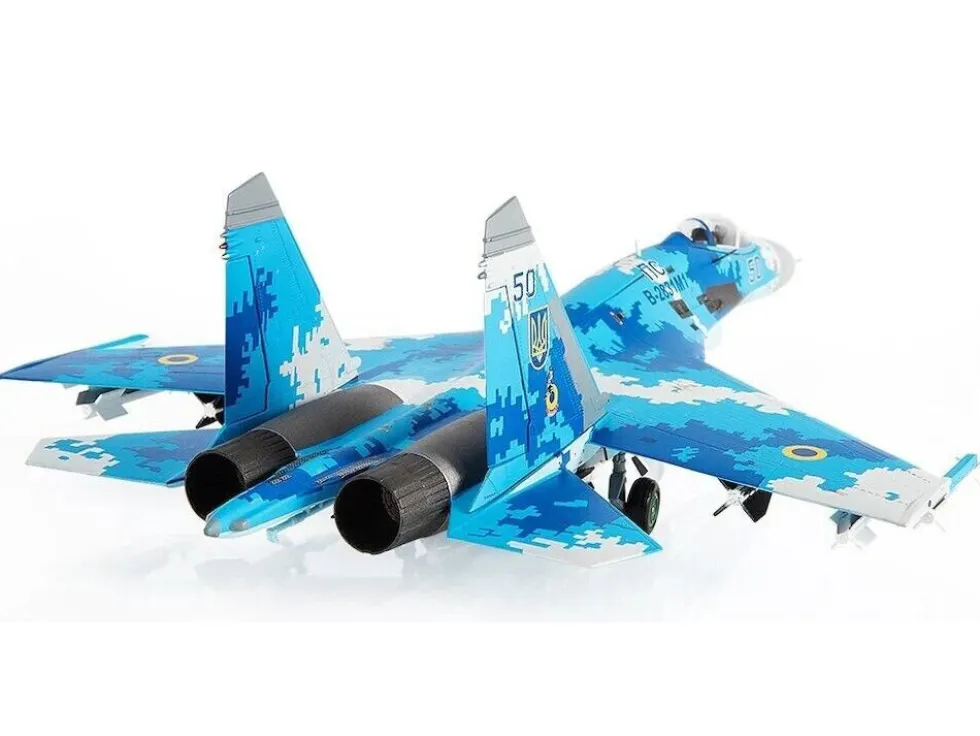 Sukhoi Su-27UB Flanker Aircraft "831st Tactical Aviation Brigade" (2017) Ukrainian Air Forces 1/72 Diecast Model by JC Wings