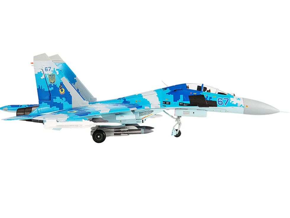 Sukhoi Su-27UB Flanker Aircraft "831st Tactical Aviation Brigade" (2017) Ukrainian Air Forces 1/72 Diecast Model by JC Wings