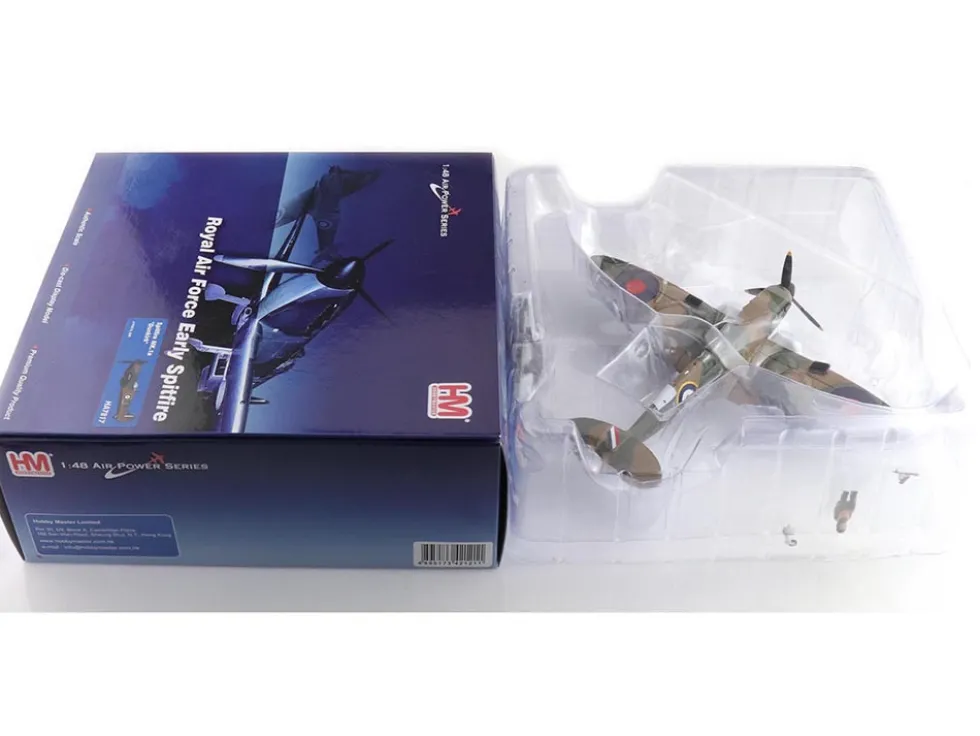 Supermarine Spitfire Mk.1a Fighter Aircraft "J/P9374, Dunkirk" British Royal Air Force "Air Power Series" 1/48 Diecast Model by Hobby Master