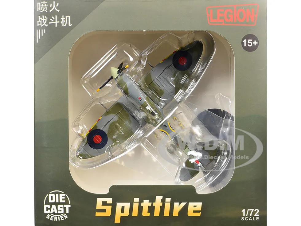 Supermarine Spitfire Mk IIa Fighter Aircraft "P7290, Air Fighting Development Unit, RAF Duxford" (1942) Royal Air Force 1/72 Diecast Model Airplane by Legion