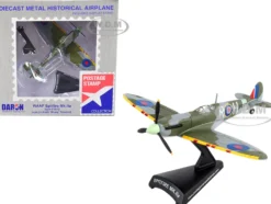 Supermarine Spitfire Mk IIa Fighter Aircraft #P7973 Royal Air Force 1/93 Diecast Model Airplane Postage Stamp PS5335-4