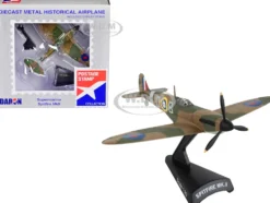 Supermarine Spitfire Mk II Fighter Aircraft Battle of Britain Royal Air Force 1/93 Diecast Model Airplane Postage Stamp PS5335-3