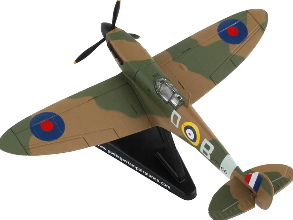 Supermarine Spitfire Mk II Fighter Aircraft Battle of Britain Royal Air Force 1/93 Diecast Model Airplane Postage Stamp PS5335-3