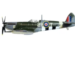 Supermarine Spitfire Mk IXE Fighter Aircraft 21 T 443 Squadron 127 Wing Belgium 1945 Royal Canadian Air Force Oxford Aviation Series 1/72 Diecast Model Airplane Oxford Diecast AC098