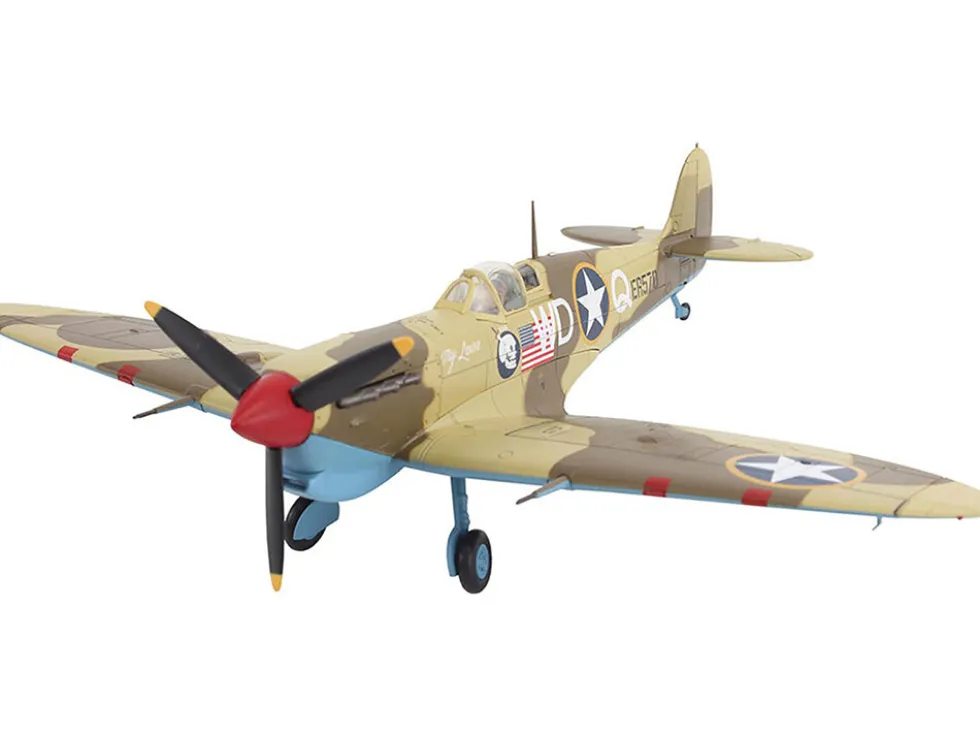 Supermarine Spitfire Mk.Vb Trop Fighter Aircraft "ER570, 4th Fighter Squadron, 52nd Fighter Group" (1943) Mediterranean Allied Coastal Air Force "Air Power Series" 1/48 Diecast Model by Hobby Master