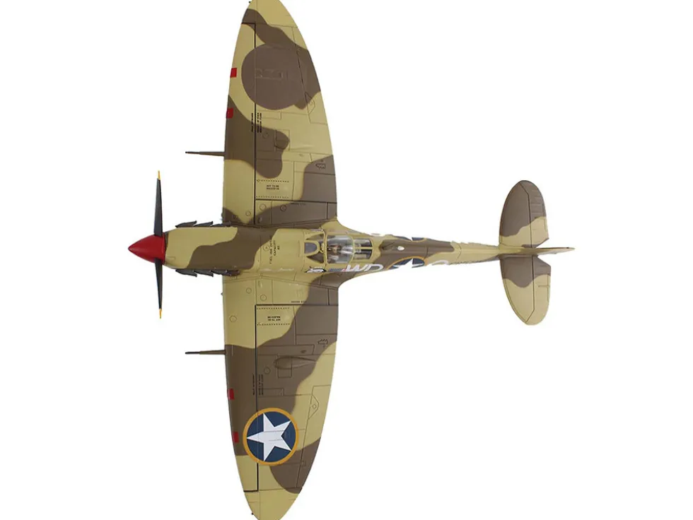 Supermarine Spitfire Mk.Vb Trop Fighter Aircraft "ER570, 4th Fighter Squadron, 52nd Fighter Group" (1943) Mediterranean Allied Coastal Air Force "Air Power Series" 1/48 Diecast Model by Hobby Master
