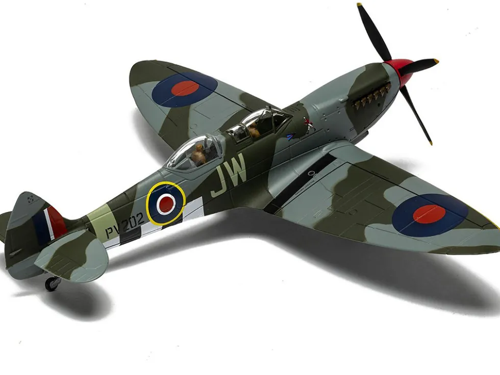 Supermarine Spitfire T.9 Aircraft "PV202, Aerial Collective at Duxford Airfield" British Royal Air Force "The Aviation Archive" Series 1/72 Diecast Model by Corgi
