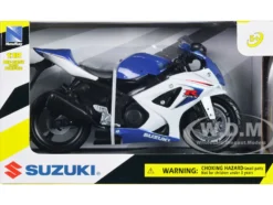 2008 Suzuki GSX-R1000 Blue Bike Motorcycle 1/12 New Ray 57003