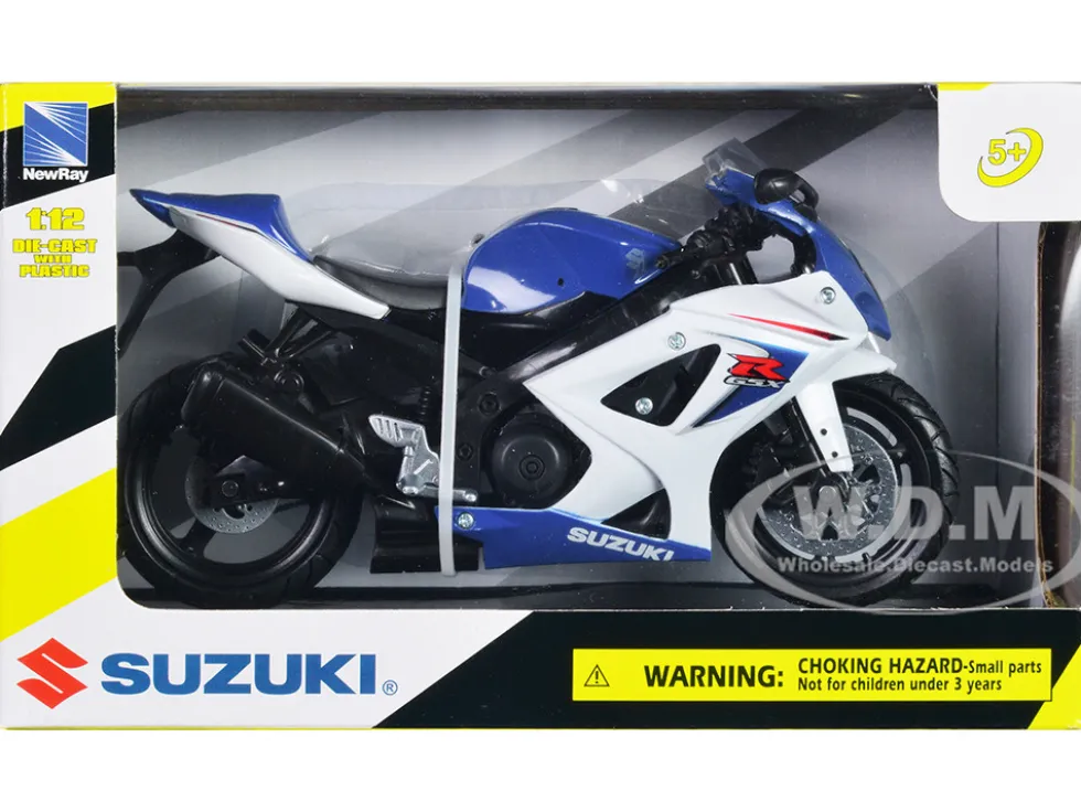 2008 Suzuki GSX-R1000 Blue Bike Motorcycle 1/12 New Ray 57003