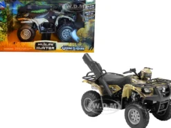 Suzuki Vinson 4x4 500 Quad Runner Green ATV Motorcycle 1/12 Diecast Model New Ray 42903 A