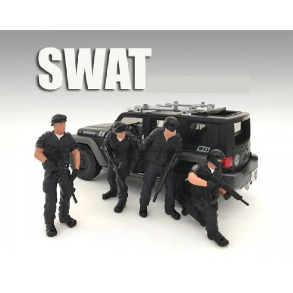 SWAT Team Rifleman Figure For 1:18 Scale Models American Diorama 77420