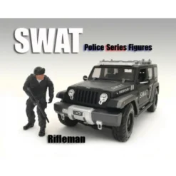 SWAT Team Rifleman Figure For 1:18 Scale Models American Diorama 77420