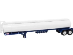 Tanker Trailer White and Blue 1/87 (HO) Plastic Model Car by HO Logistics