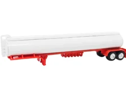 Tanker Trailer White and Red 1/87 (HO) Plastic Model Car by HO Logistics