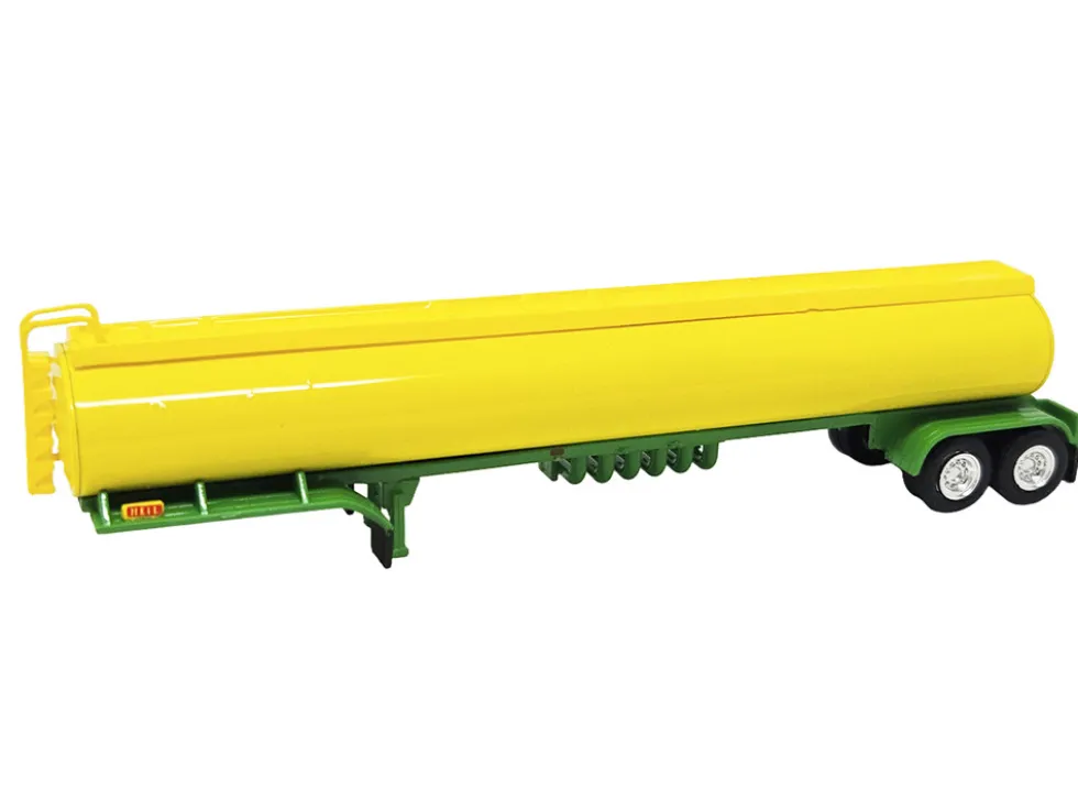 Tanker Trailer Yellow and Green 1/87 (HO) Plastic Model Car by HO Logistics