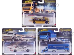 Team Transport 3 piece Set J 2025 "Car Culture" Series Diecast Model Cars by Hot Wheels