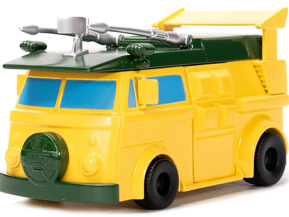 Teenage Mutant Ninja Turtles Turtle Lair Diorama Set with Figures and Party Wagon Nano Scene Series Model Jada 34679