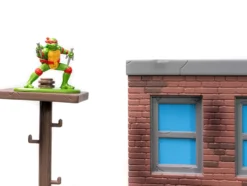 Teenage Mutant Ninja Turtles Turtle Lair Diorama Set with Figures and Party Wagon Nano Scene Series Model Jada 34679