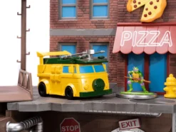 Teenage Mutant Ninja Turtles Turtle Lair Diorama Set with Figures and Party Wagon Nano Scene Series Model Jada 34679