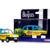 The Beatles London Taxi RHD (Right Hand Drive) "Hello, Goodbye" Blue and Yellow with Graphics Diecast Model Car by Corgi