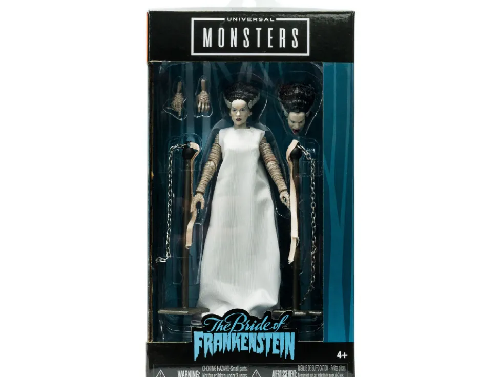 The Bride of Frankenstein 6" Moveable Figurine Chains Alternate Head Hands Universal Monsters Series Jada 31960