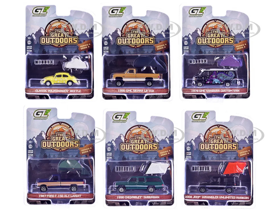The Great Outdoors Series 4 Set of 6 pieces 1/64 Diecast Model Cars by Greenlight