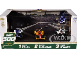 109th Indianapolis 500 (2025) Podium Set of 3 IndyCars 1/64 Diecast Model Cars by IXO Models